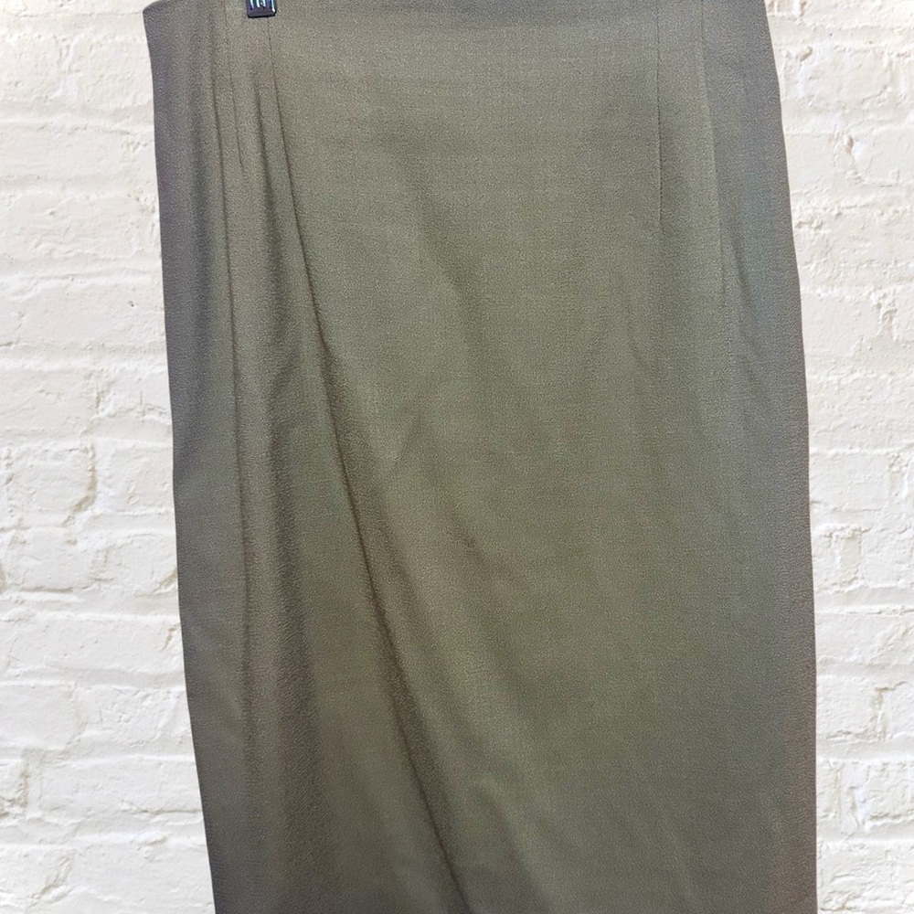Rena Rowan Green Midi Pencil Skirt for Work